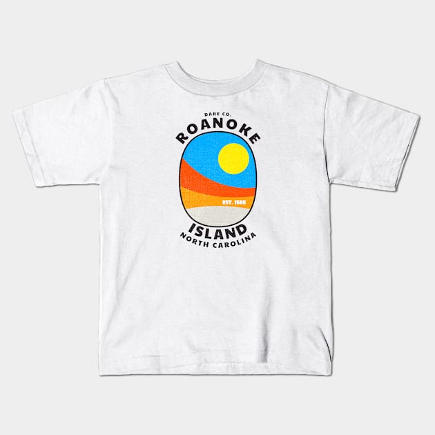 Roanoke Island, NC Summertime Vacationing Abstract Sunrise Kids T-Shirt by Contentarama